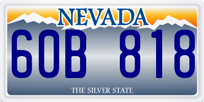 NV license plate 60B818