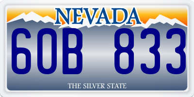 NV license plate 60B833