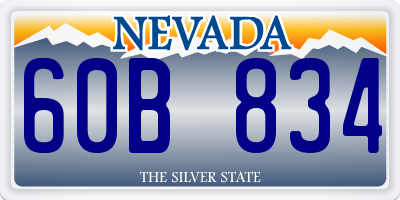 NV license plate 60B834