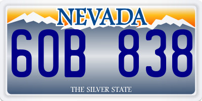 NV license plate 60B838