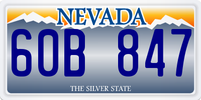 NV license plate 60B847