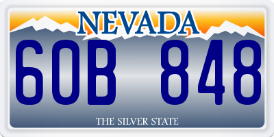 NV license plate 60B848