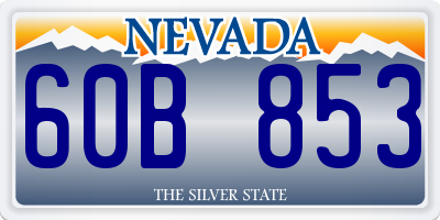 NV license plate 60B853