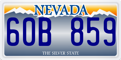 NV license plate 60B859