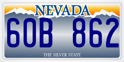 NV license plate 60B862