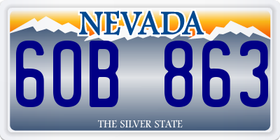 NV license plate 60B863