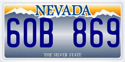 NV license plate 60B869