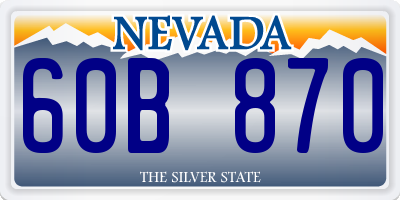 NV license plate 60B870