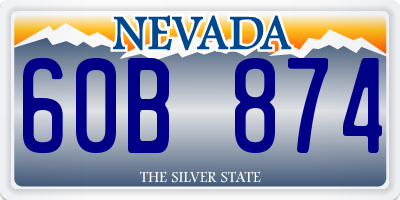 NV license plate 60B874