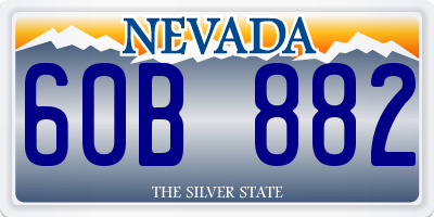 NV license plate 60B882