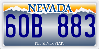 NV license plate 60B883
