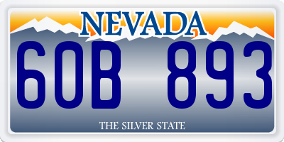 NV license plate 60B893