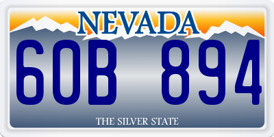 NV license plate 60B894