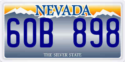 NV license plate 60B898