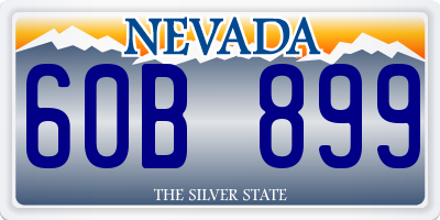 NV license plate 60B899