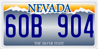 NV license plate 60B904