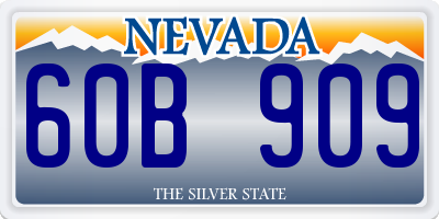 NV license plate 60B909