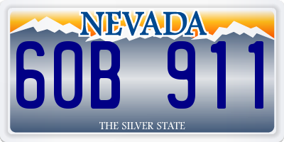 NV license plate 60B911