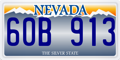NV license plate 60B913