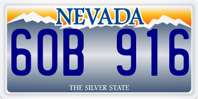 NV license plate 60B916