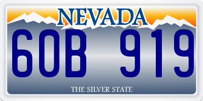 NV license plate 60B919