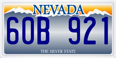 NV license plate 60B921