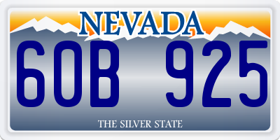 NV license plate 60B925