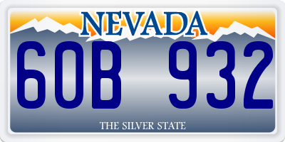 NV license plate 60B932
