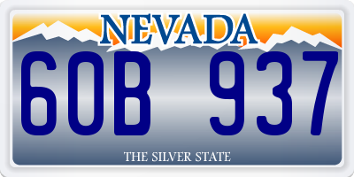 NV license plate 60B937