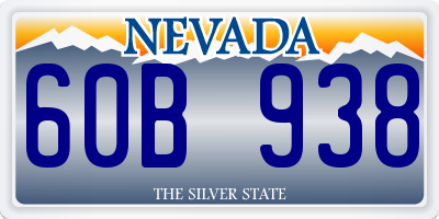 NV license plate 60B938