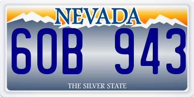 NV license plate 60B943