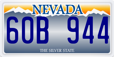 NV license plate 60B944