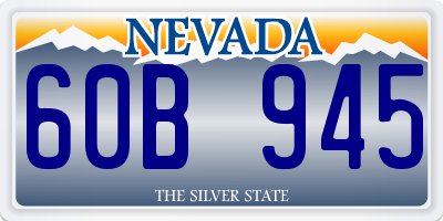 NV license plate 60B945