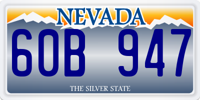 NV license plate 60B947