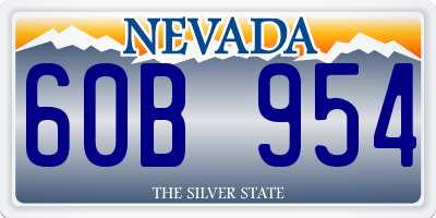 NV license plate 60B954