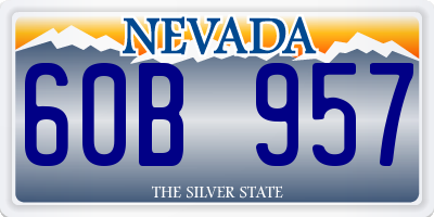 NV license plate 60B957