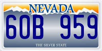 NV license plate 60B959