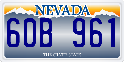 NV license plate 60B961