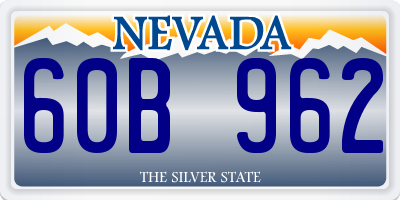 NV license plate 60B962