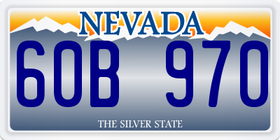 NV license plate 60B970