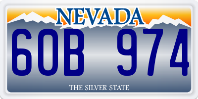 NV license plate 60B974
