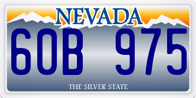 NV license plate 60B975