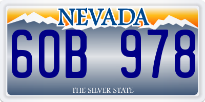 NV license plate 60B978