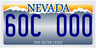 NV license plate 60C000