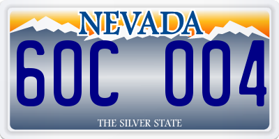 NV license plate 60C004