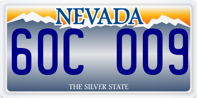 NV license plate 60C009