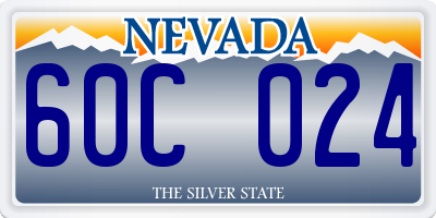 NV license plate 60C024