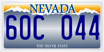 NV license plate 60C044