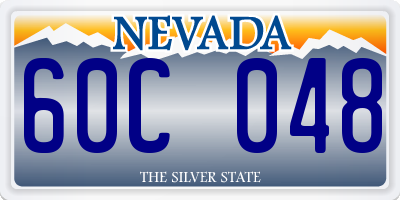 NV license plate 60C048