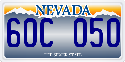 NV license plate 60C050